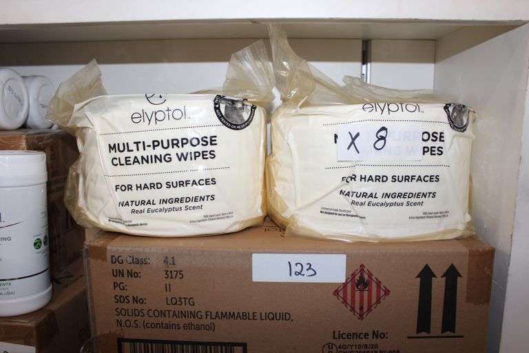 Elyptol Eswbb1K Multi-Purpose Cleaning Wipes For Hard Surfaces With Real Eucalyptus Scent 1000 Sheets Each Approx 5.5"Sq