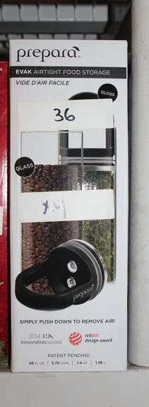 Brand new Prepara Evak Airtight Food Storage Gloss Containers, 46 Fl Oz
