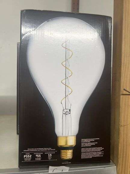 GE VINTAGE STYLE CLEAR GLASS WARM MODERN LIGHT 6.5W DIMMABLE MEDIUM BASE LED LARGE LIGHT BULB