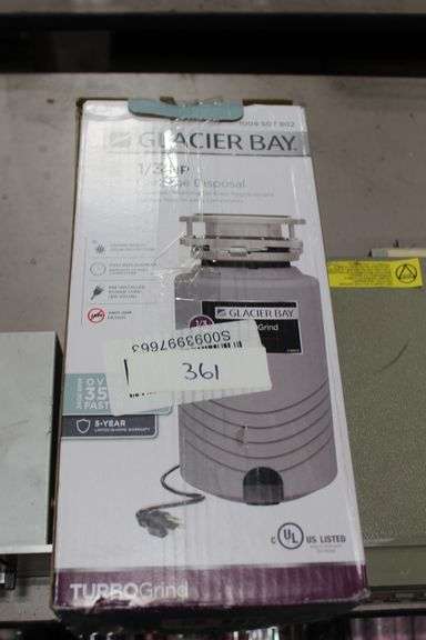 Glacier Bay 1/3 HP Garbage Disposal Turbo Grind  Item no. 1009 507 802