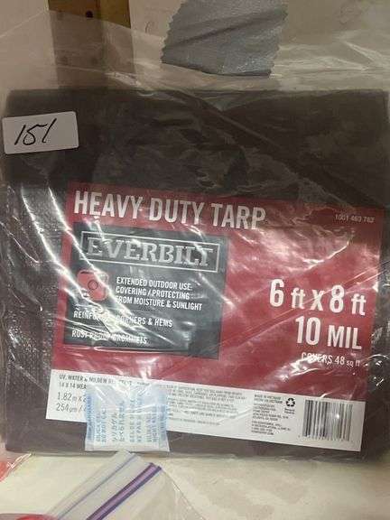 EVERBILT HEAVY DUTY TARP 1001-463-782 10MIL 6'x8'