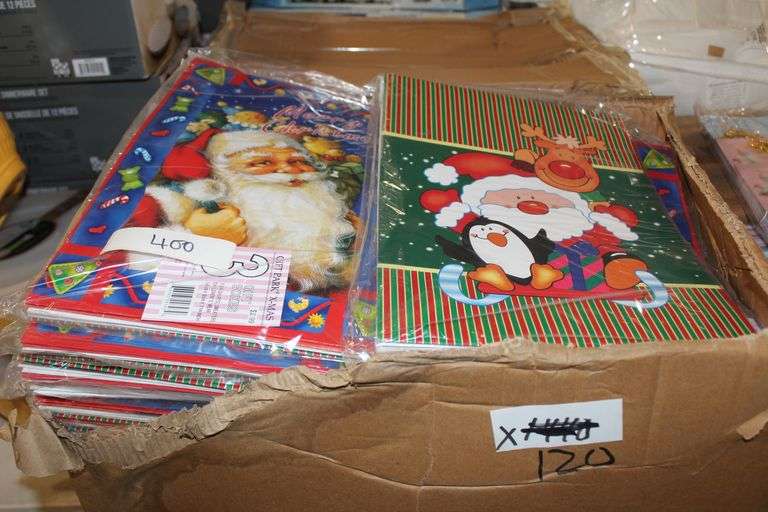 Assorted Brand new Christmas themed Gift Boxes, Each pack comes with 3 boxes, lot is sold by the pack