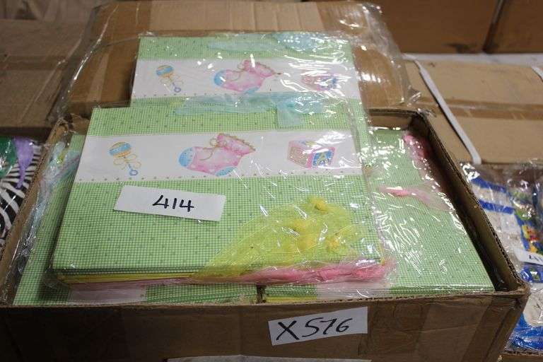 Assorted Brand new Baby Shower themed bags, lot sold by the bag