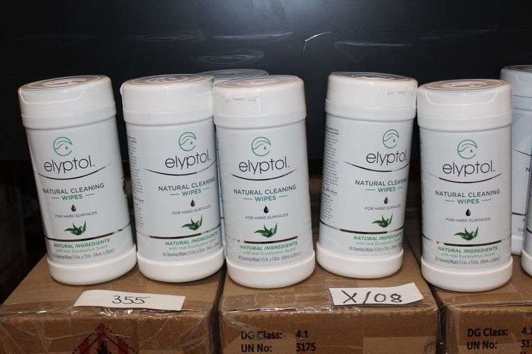 Brand new Elyptol Natural Cleansing Sanitizing Wipes, Eucalyptus Scent, Each container contains 65 Wipes