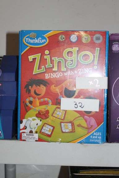 Brand new ThinkFun Zingo! Bingo with a Zing board game