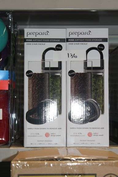 Brand new Prepara Evak Airtight Food Storage Gloss Containers, 46 Fl Oz