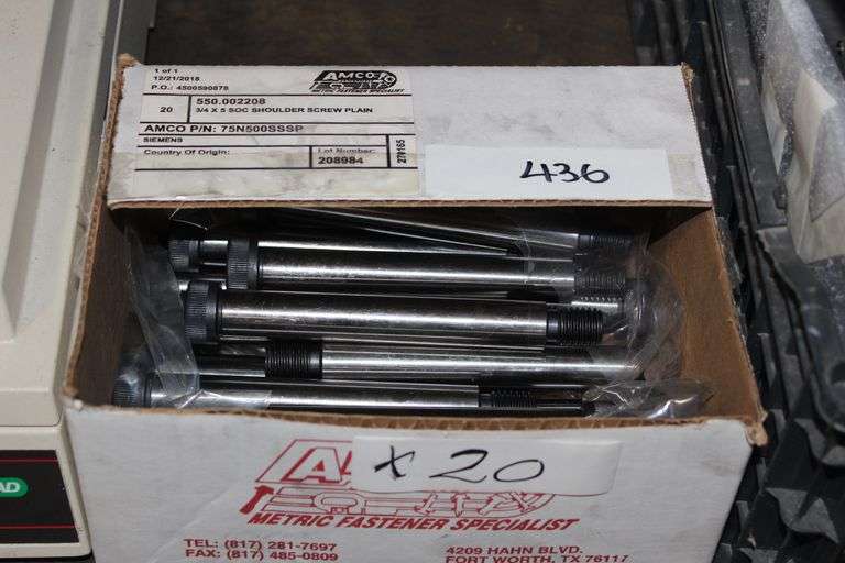 Amco metric fastener specialist 3/4 x 5 SPC Shoulder Screw Plain 75N500SSSP, lot sold per screw