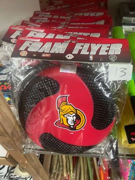 NHL OTTAWA SENATORS & OILERS THEMED FOAM FLYER APROX 9"DIA