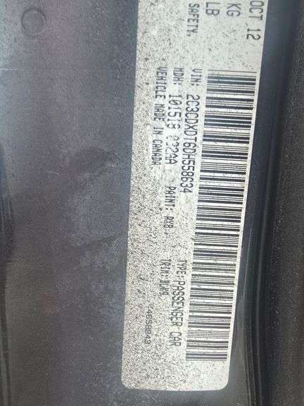 2013 DODGE CHARGER NO KEY HAS TITLE
