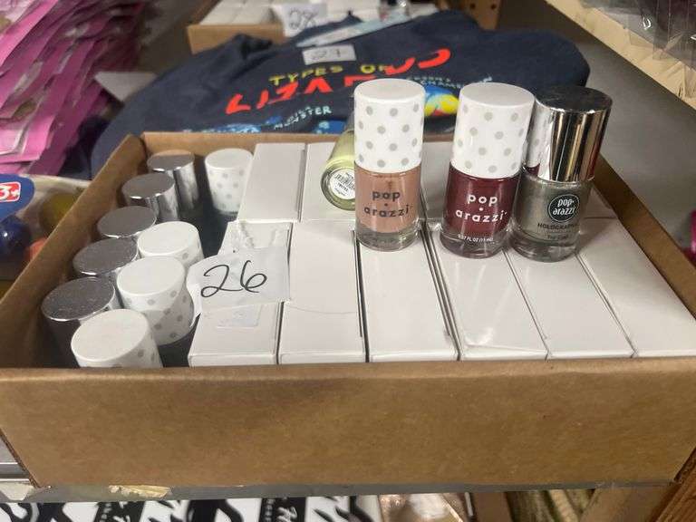 POPARAZZI NAIL POLISH 0.37FL OZ INCLUDING STERLING SILVER CHROME, CRIMSON CHROME, PEACH BILINI, GLOW IN THE DARK ECT