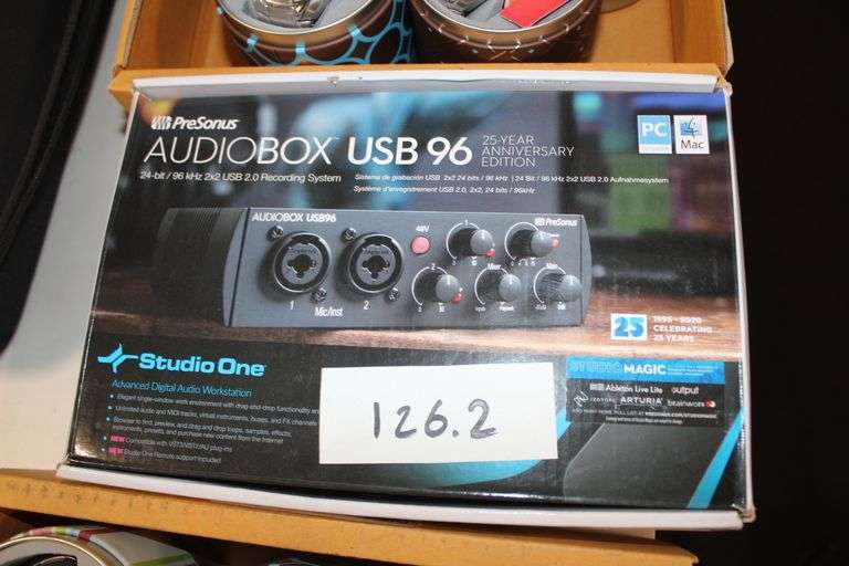 Presonus AudioBox USB 96 24-Bit / 96 kHz 2x2 USB 2.0 Recording System Studio One