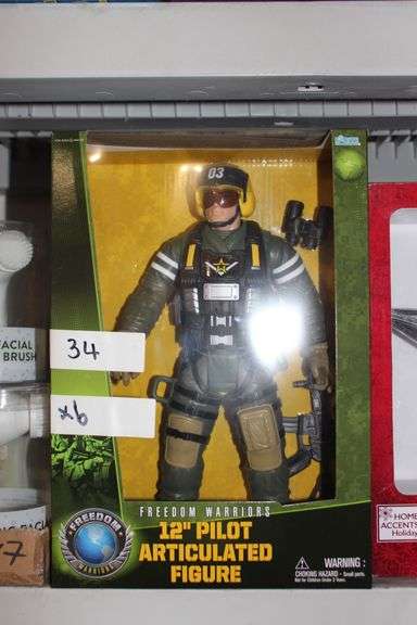 Brand new Excite Freedom Warriors 12" Pilot Articulated Figure Solder