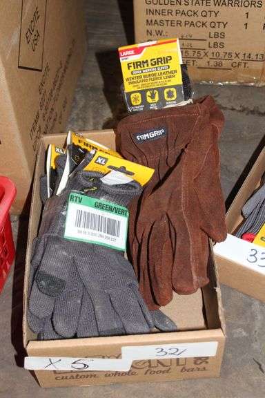 Firm Grip Gloves Including Xl Winter Merino Wool ; And Large 63397 Tough Working Gloves Winter Suede Leather Insulated Fleece Liner