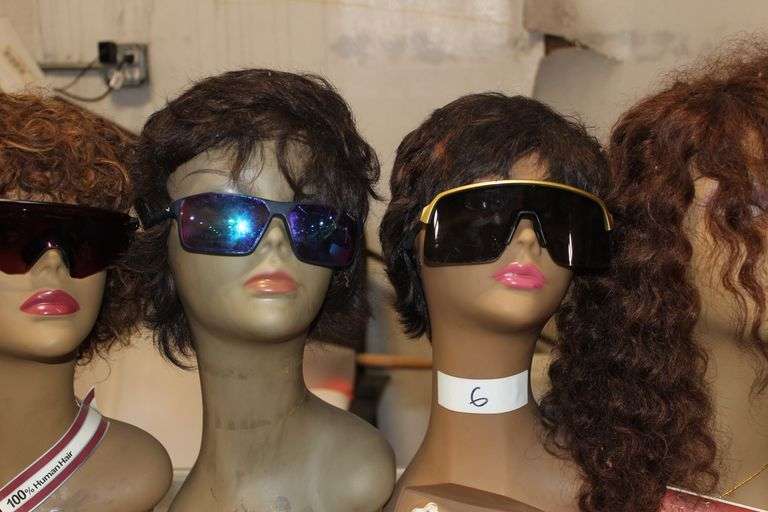 Various Style Sunglasses Including Oakley & Nike *Mannequin Heads Not Incld.