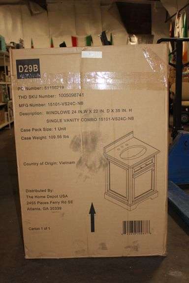 Windlowe 24"X22"X35" Single Vanity Combo 15101-Vs24C-Nb