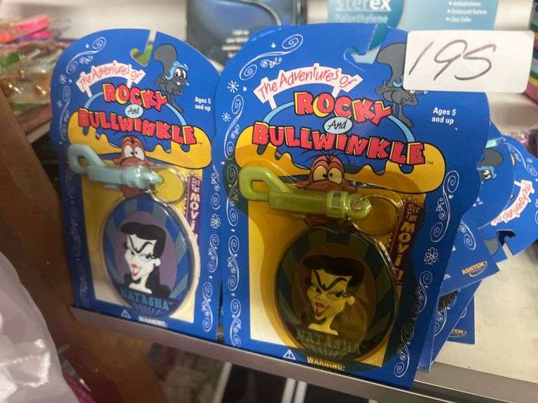 THE ADVENTURES OF ROCKY AND BULLWINKLE NATASHA KEYCHAINS