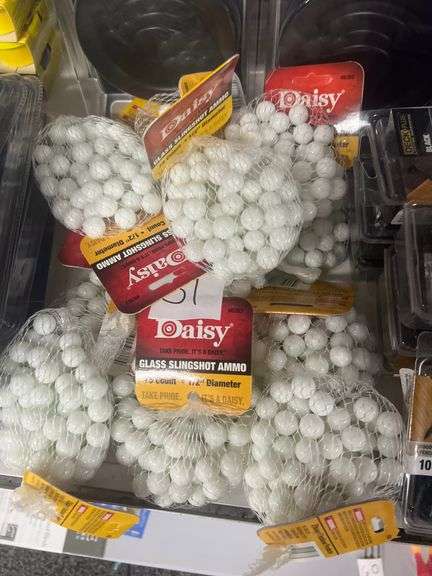 DAISY GLASS SLINGSHOT AMMO 75 COUNT 1/2" DIA