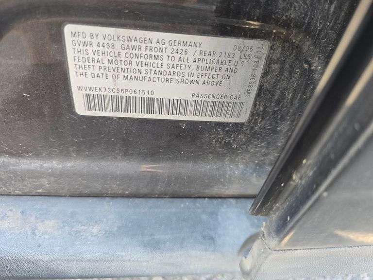 2006 VW PASSAT HAS KEY HAS TITLE RUNS&DRIVES