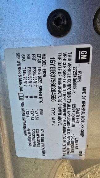 2006 CADILLAC SRX NO KEY HAS TITLE