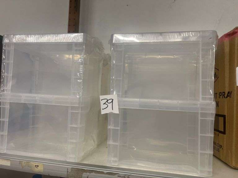PEN+GEAR CLEAR PLASTIC ORGANIZER WITH SNAP ON LID  FUS21-D0102  2 PER PACK