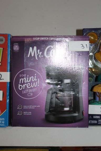 Mr. Coffee 5 Cup Switch Coffeemaker, 5-Cup Mini Brew! With each on/off switch with power indicator