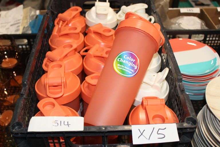 Brand new Mainstays Shaker Bottles 34 Oz Bottles (includes agitator ball), comes in orange and white colors