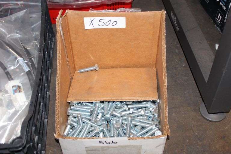 lot of assorted 2 in hex bolts, lot sold per bolt