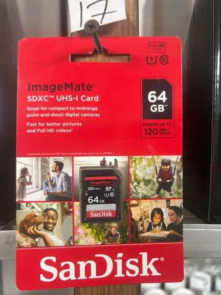 SANDISK IMAGEMATE SDXC UHS-I CARD 64GB UP TO 120MB/S READ