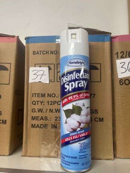 HOMEBRIGHT DISINFECTANT SPRAY LINEN SCENT 6OZ