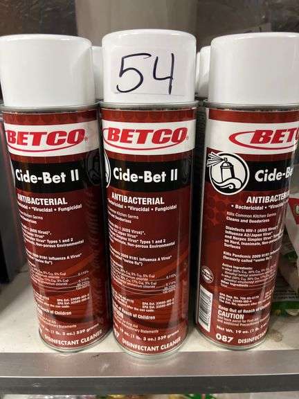 BETCO CIDE-BET ANTIBACTERIAL, VIRUCIDAL, FUNGICIDAL CLEANER/DEODORIZER SPRAY 19OZ