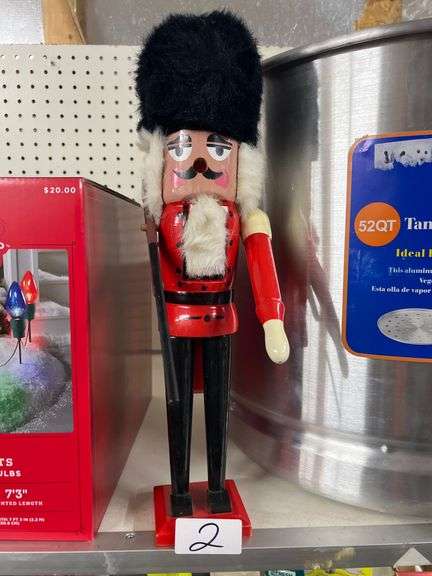 WOODEN NUTCRACKER APROX 14"H