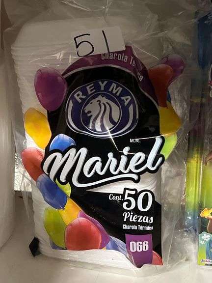 REYMA MARIEL 50 COUNT CHAROLA TERMICA, FOAM PLATES #855
