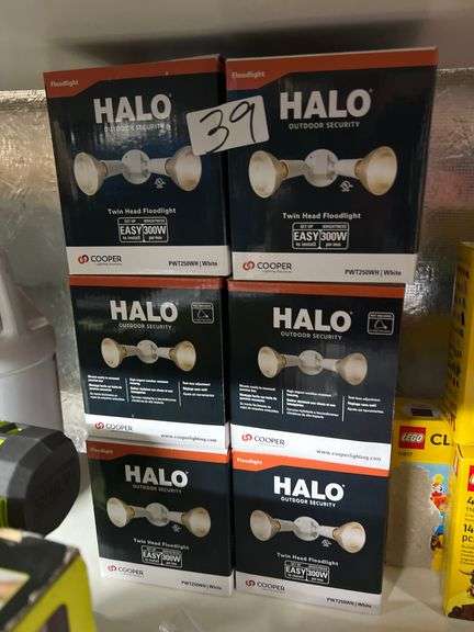 HALO COOPER LIGHTING TWIN HEAD FLOODLIGHT WHITE MODEL PWT250WH