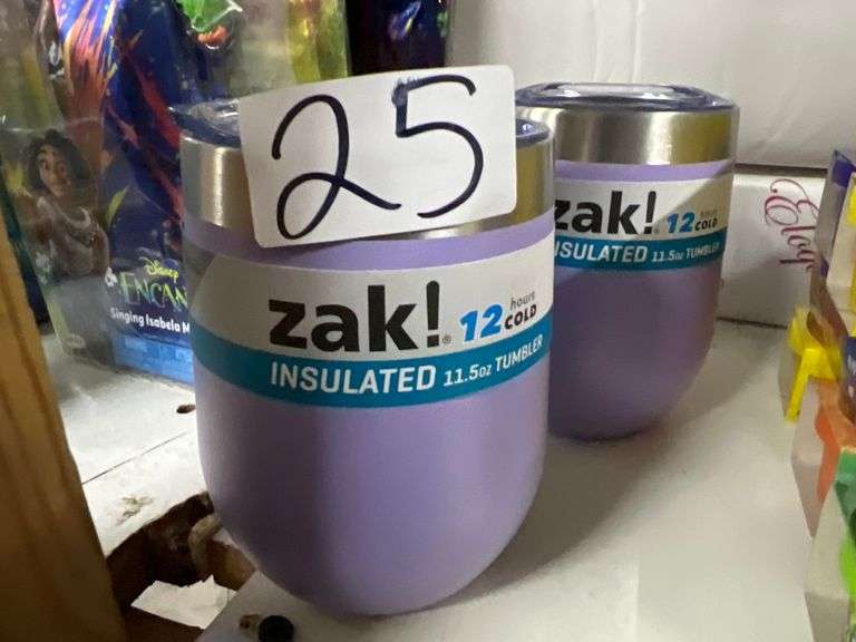 ZAK INSULATED 11.5OZ TUMBLER IN LAVENDER COLOR 12HRS COLD 2393-T422