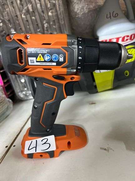 RIDGID R860010 1/2" CORDLESS DRILL 18V 0-500 / 0-1850RPM **In working condition, battery not incld.