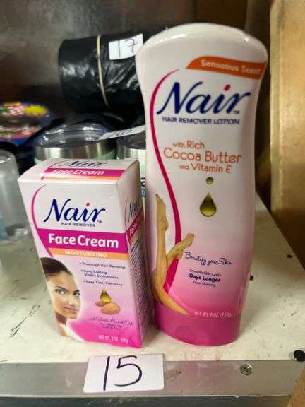 NAIR HAIR REMOVER PRODUCTS INCLUDING ALL BODY LOTION 9OZ AND FACE CREAM 2OZ