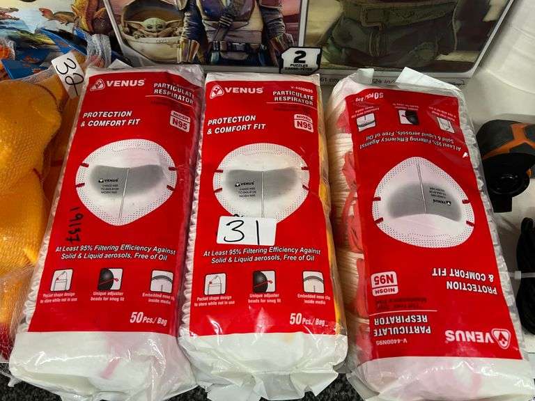 VENUS V-4400N95 PARTICULATE RESPIRATOR MASK NIOSH N95 WITH 50 PER PACK