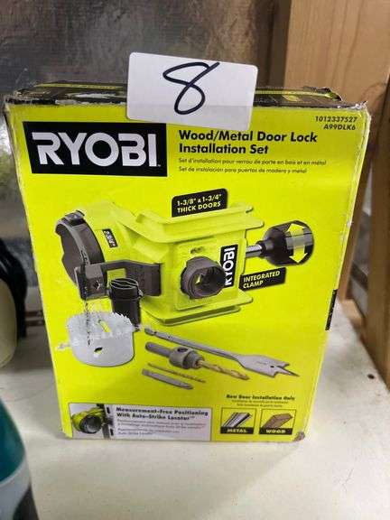 RYOBI WOOD/METAL DOOR LOCK INSTALLATION SET 1012337527 A99DLK6 NEVER USED IN BOX