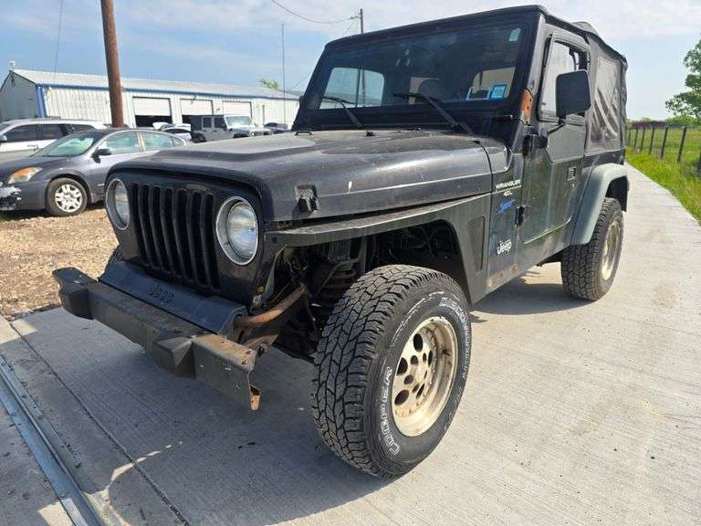 1998 JEEP WRANGLER VIN# 1J4FY19SXWP734359 HAS KEY HAS TITLE 4.0 AUTO 4X4 REMOVABLE SOF TOP AN DOORS 