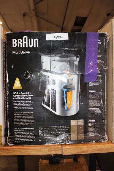 BRAUN MULTISERVE SCA CERTIFIED BREWER TYPE: KF901AN KF9070SI SKU: 0X13211040