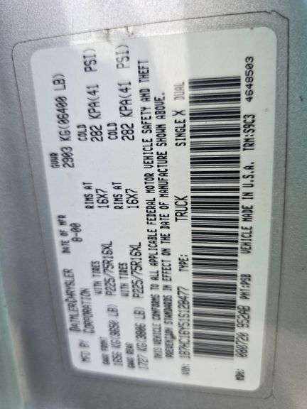 2001 DODGE RAM VIN# 1B7HC16Y51S128477 HAS KEY HAS TITLE SEE DESCRIPTION
