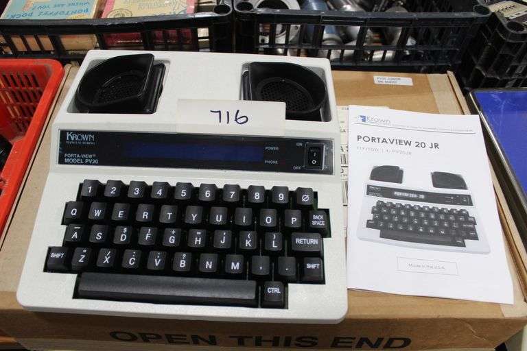 Krown Manufacturing Porta-View Pv20 Jr Tty/Tdd . --All items are sold ...