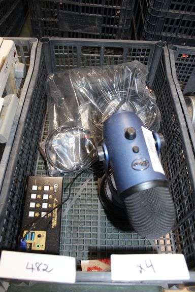Electronics Including Blue 888-000328 Streaming Microphone ; Klau 4-Port Matrix Kvm Switch With Wired Remote ; Hair Dryer And Hair Trimmer .

 --All items are sold “AS IS, WHERE IS,” with no guarantees regarding condition or authenticity. Unless specified as BRAND NEW, then the condition of the item is unknown.