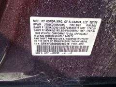 2009 HONDA PILOT VIN# 5FNYF38689B016716 !! UPDATE !! HAS KEY Form VTR-265-VSF SEE DESCRIPTION