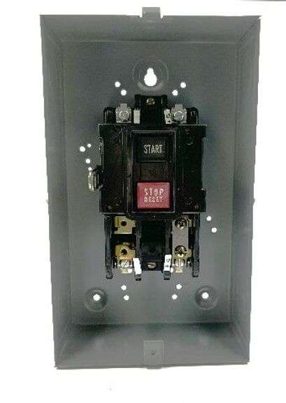 NEW - General Electric CR1062S2AAP2000 Manual Motor Starter 2P 1PH 600V NEMA 1 Push Button