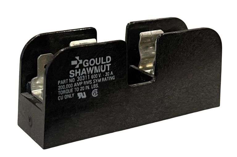 USED - Lot of 19 Gould Shawmut 30311 Fuse Block 30A 600V 1P CU Only For Midget Fuses