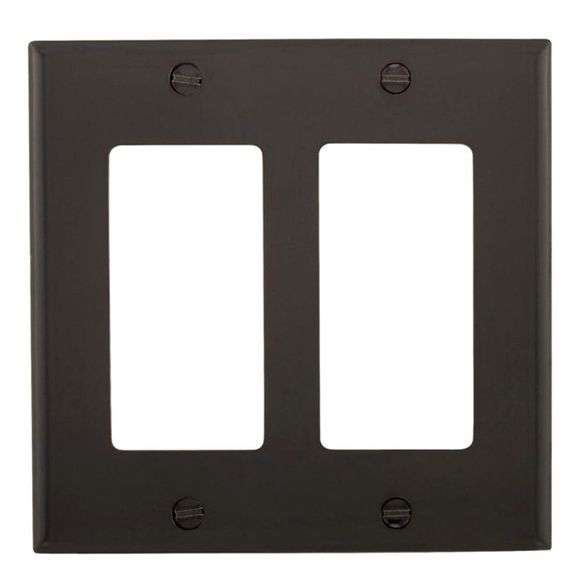 NEW - Box of 10 Eaton 5152BK Wall Plate 2-Gang Nylon