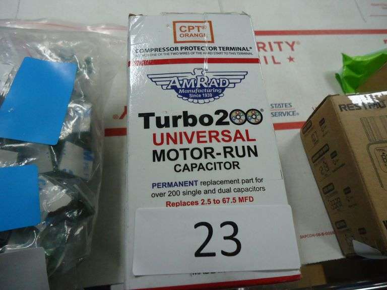 NEW! AMRAD TURBO 200 UNIVERSAL MOTOR-RUN CAPACITATOR
