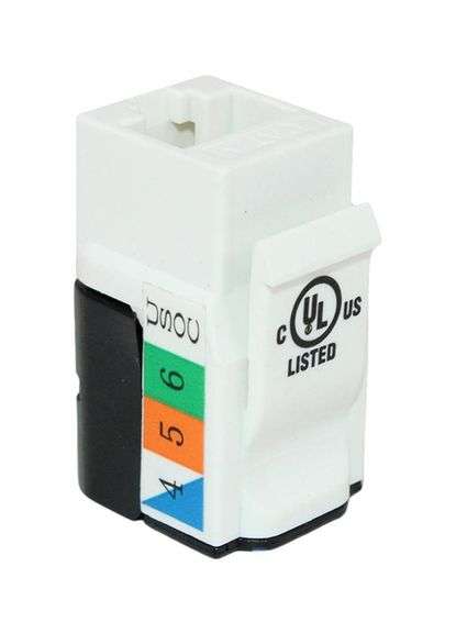 NEW - Ideal 89-780WH CAT3 Keystone Voice/Phone Jack