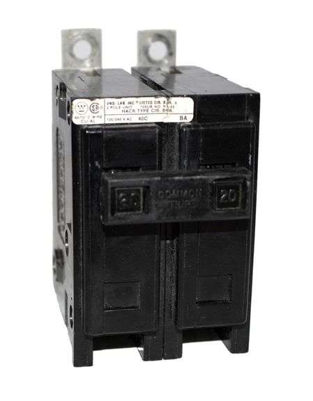 USED - Westinghouse BAB2020 Breaker 20A 120/240V 2P 10kA
